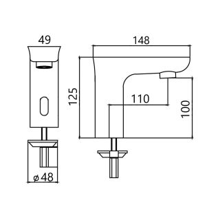 Смеситель для раковины Maretti Sensor SE32SF15, хром